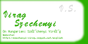 virag szechenyi business card